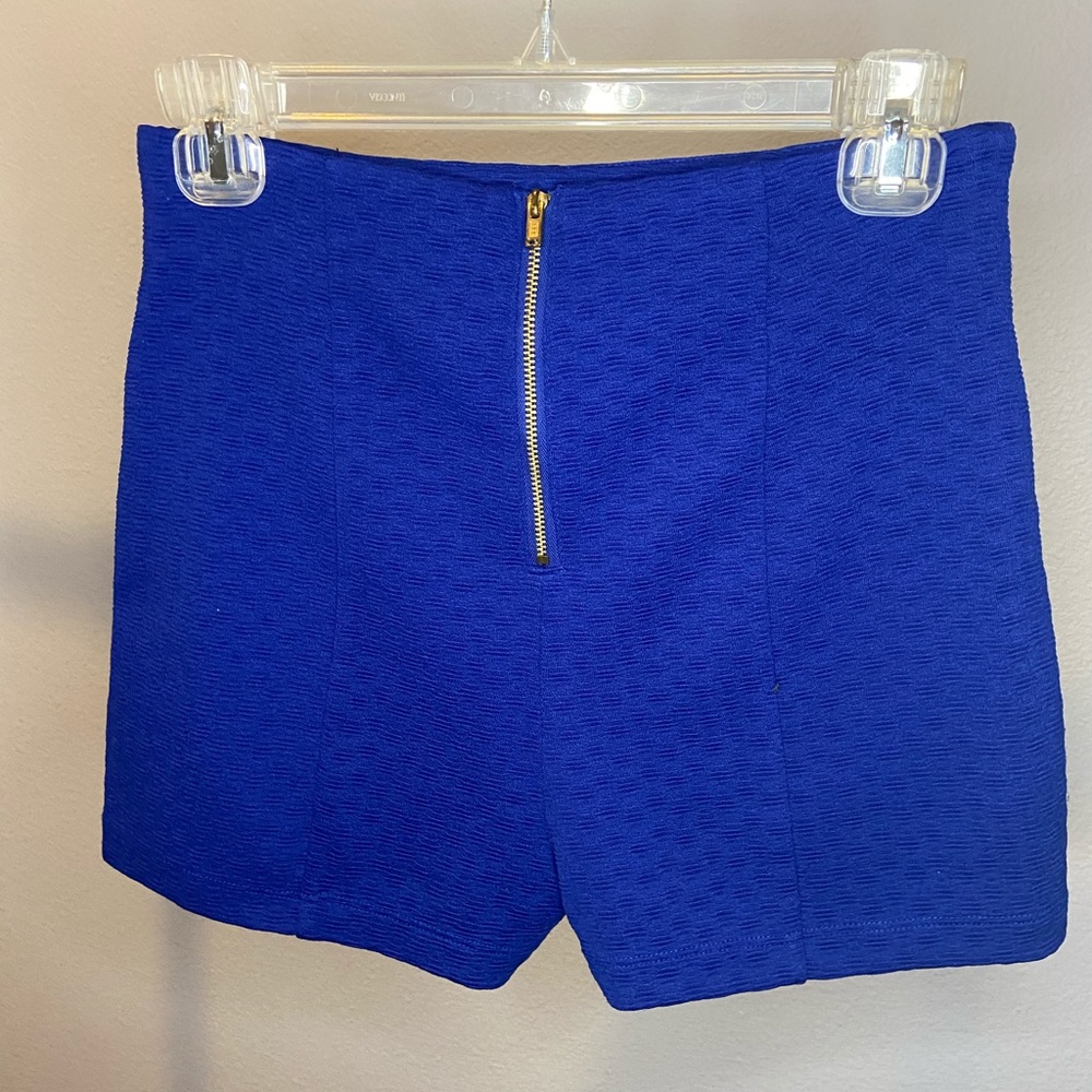 Blue High Waisted Shorts